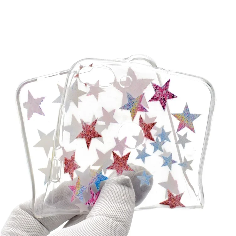 Pattern Printing Soft TPU Back Case for Huawei Honor 9 Lite/Honor 9 Youth Edition - Glitter Stars