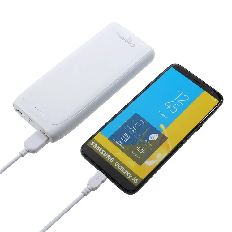 CAGER S20000 3-Output Dual-input 20000mAh Super Large Capacity Power Bank - White