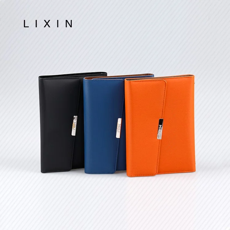Portable Notebook Style 4000mAh Power Bank PU Leather Wallet with Video Function - Orange
