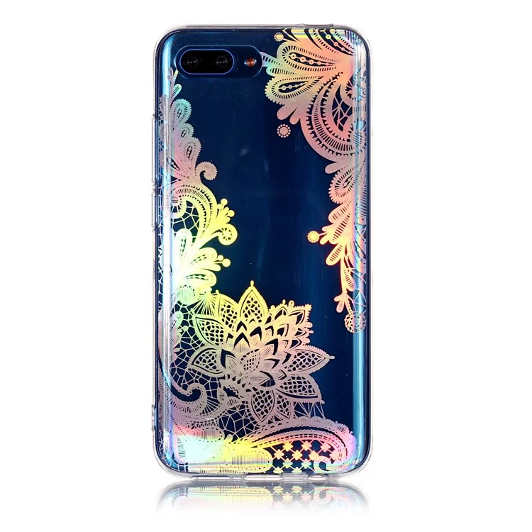 Colorful Laser Carving IMD Patterned TPU Case for Huawei Honor 10 - Laser Flower