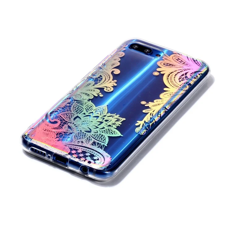 Colorful Laser Carving IMD Patterned TPU Case for Huawei Honor 10 - Laser Flower