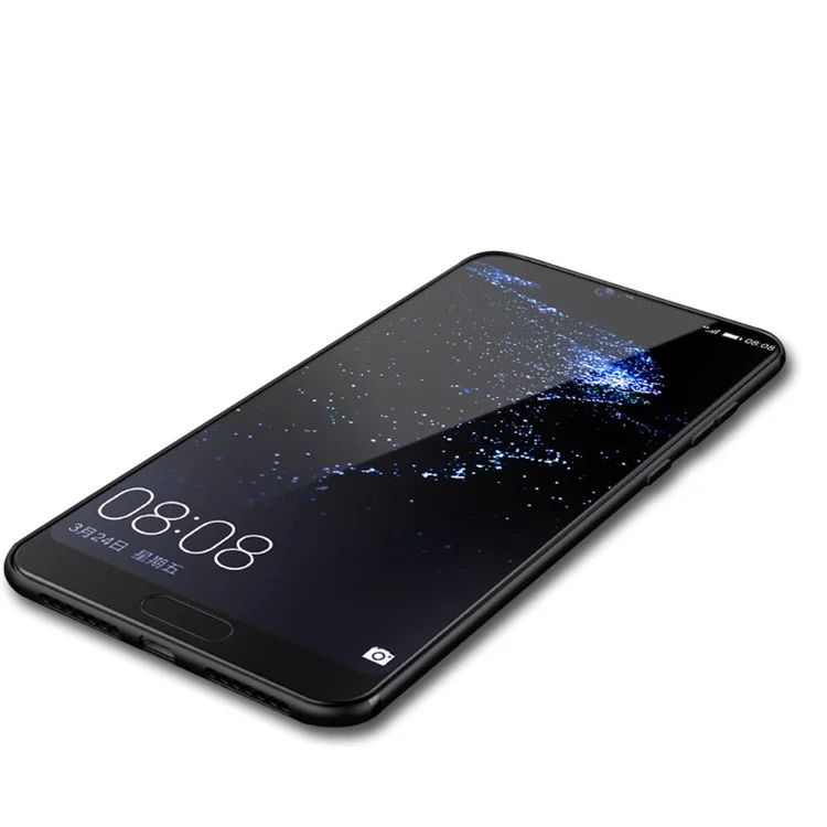 NXE Stitching PU Leather Coated TPU Back Case for Huawei P20 Pro - Black