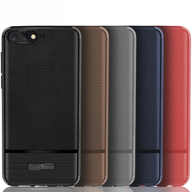 Litchi Texture Brushed TPU Mobile Phone Shell for Huawei Y6 (2018)/Honor 7A (without Fingerprint Sensor) - Black