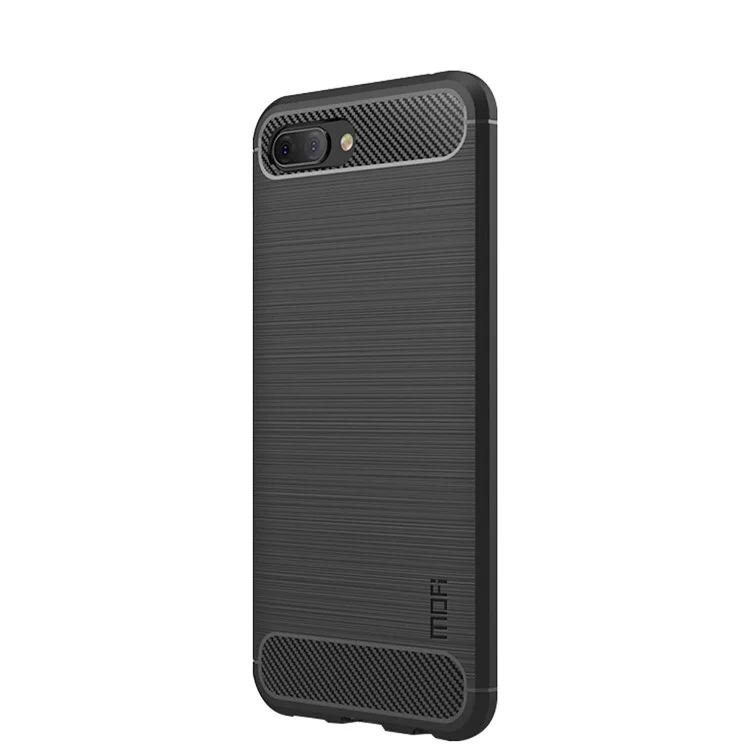 MOFI Carbon Fiber Texture Brushed TPU Back Case for Huawei Honor 10 - Black