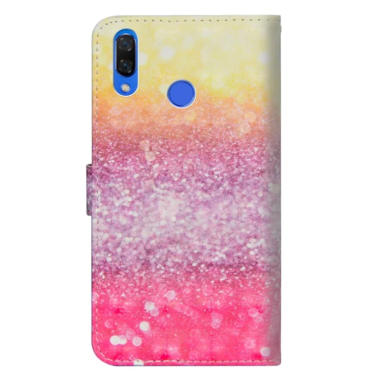 Pattern Printing PU Leather Cover Wallet StandShell for Huawei Honor 8X / Honor View 10 Lite - Glittery Elements