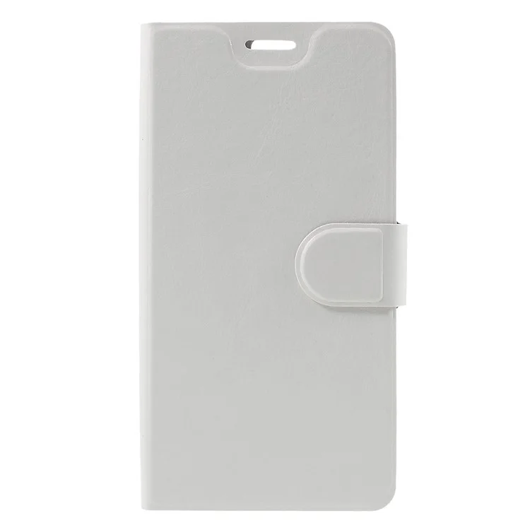 Crazy Horse Card Holder Stand Leather Cover for Huawei P9 - White