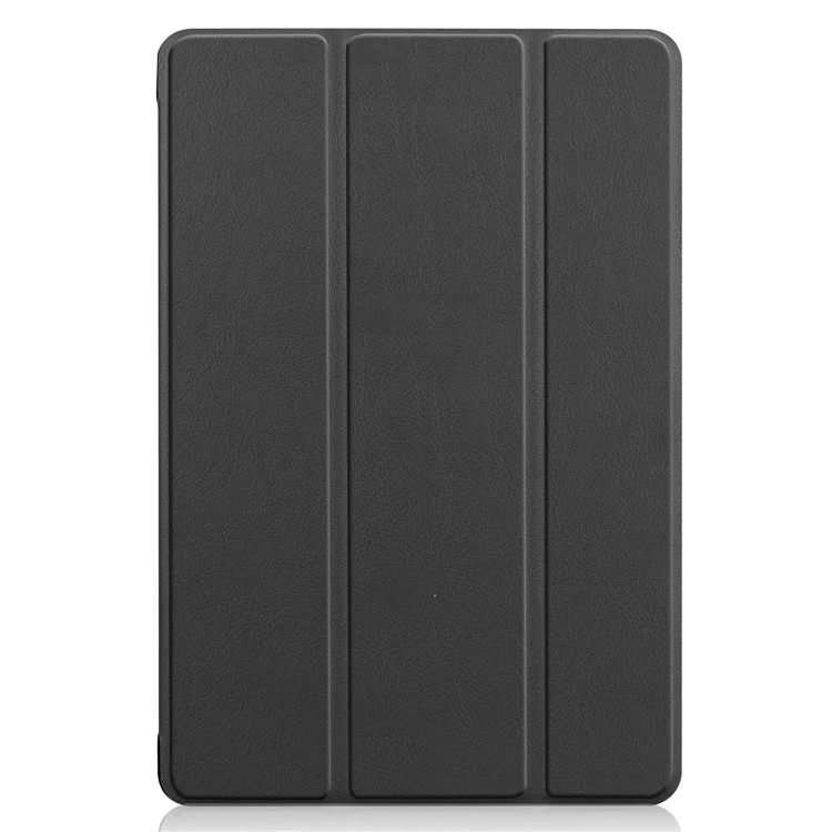 Cubierta de Protección de Cuero de Soporte Tri-plateado Para Huawei Mediapad C5 10 / M5 Lite 10 - Negro