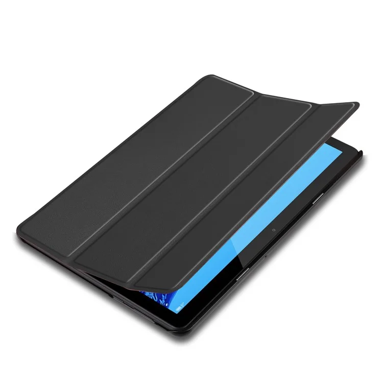 Anti-schock-staubdichtständer Tablet Cover Leder Tablet Hülle Für Huawei MediaPad T5 10 - Schwarz