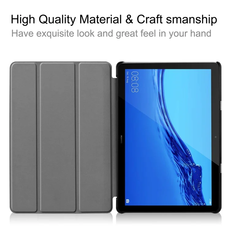 Coque de support anti-choc et anti-poussière pour tablette, compatible avec Huawei MediaPad T5 10 - Noir
