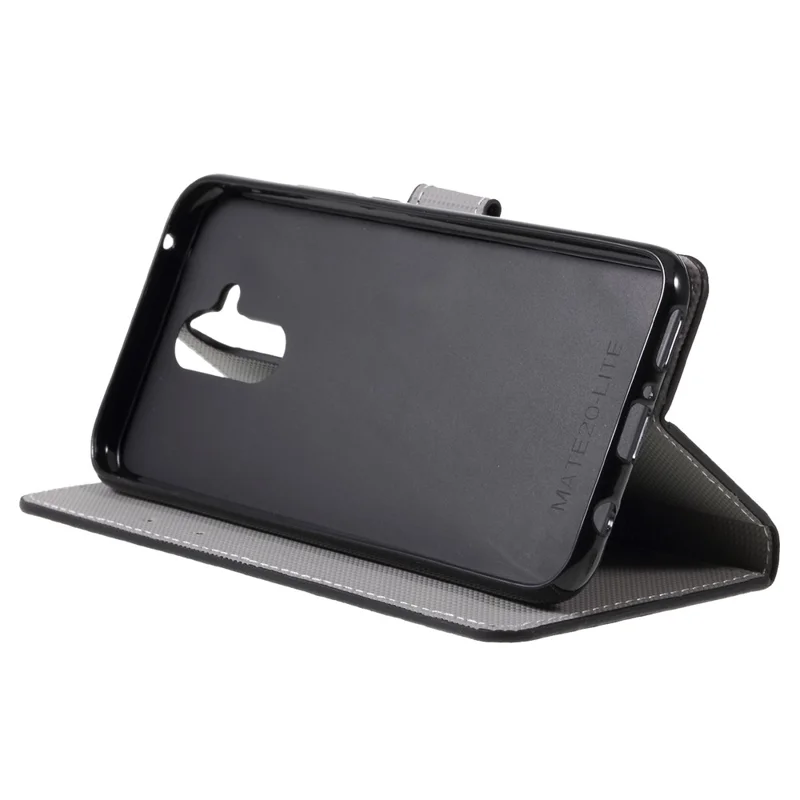 Pattern Printing PU Leather Stand Casing Cover for Huawei Mate 20 Lite - Paisley Flower