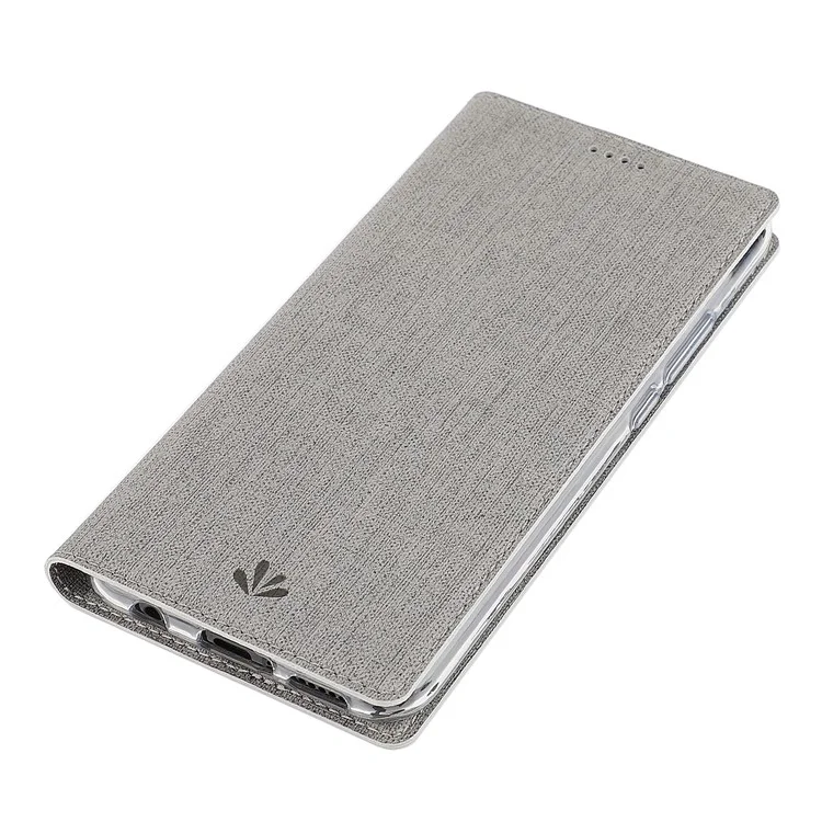 VILI DMX Cross Texture Stand Leather Phone Cover für Huawei Mate 20 Lite / Maimang 7 - Grau