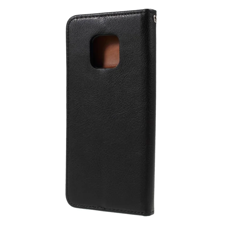 PU Leather Auto-absorbed Stand Wallet Phone Cover for Huawei Mate 20 Pro - Black