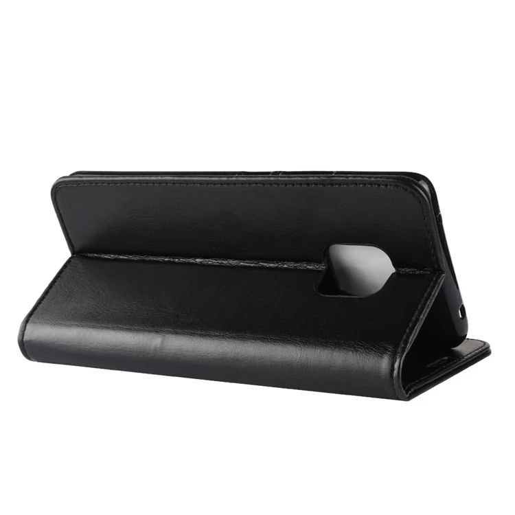 Crazy Horse Wallet Stand Ledertasche Für Huawei Mate 20 Pro - Schwarz