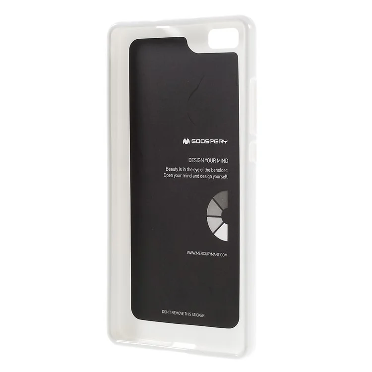 MERCURY GOOSPERY Flash Powder TPU Shell Case for Huawei Ascend P8 Lite - White