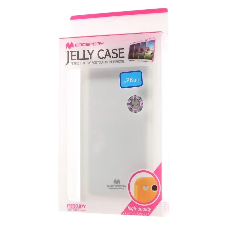 MERCURY GOOSPERY Flash Powder TPU Shell Case for Huawei Ascend P8 Lite - White