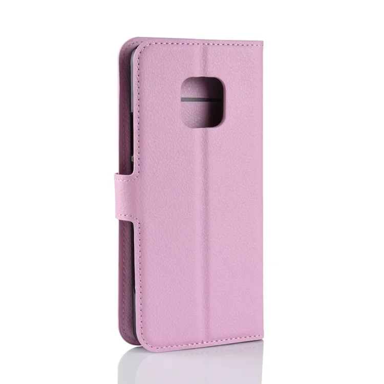 Textura Litchi Flip Couro Capa De Telefone Com [Carteira Suporte] Para Huawei Mate 20 Pro - Cor De Rosa