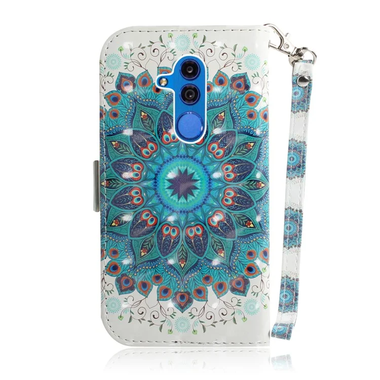 Light Spot Decor Musted Brieftasche Stand PU Leder Telefon Shell Für Huawei Mate 20 Lite - Mandala