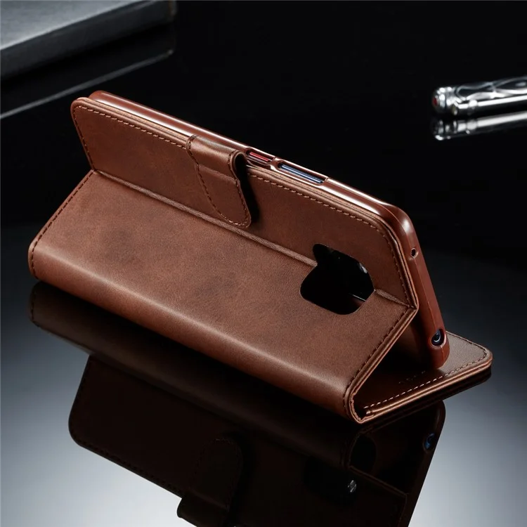 LC.IMEEKE Wallet Leather Stand Case for Huawei Mate 20 Pro - Coffee