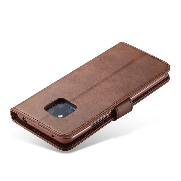 Lc. Case de Cuero de Billetera Imeeke Para Huawei Mate 20 Pro - Café