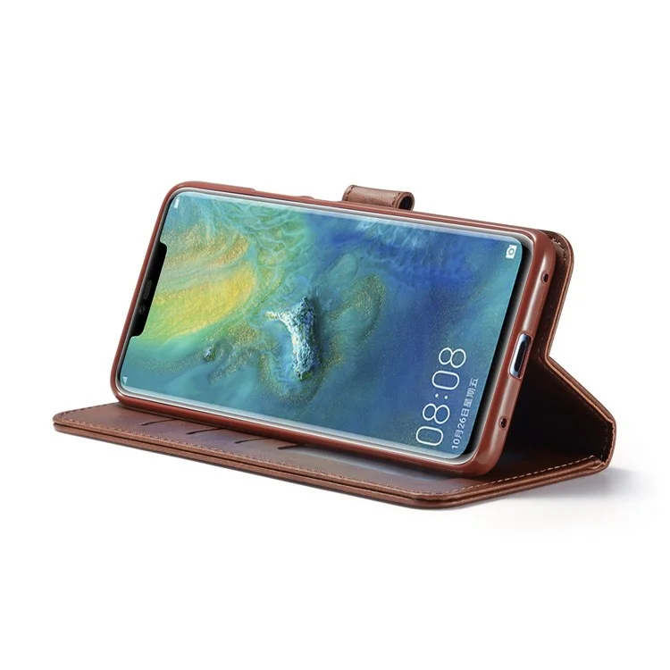 Lc. Case de Cuero de Billetera Imeeke Para Huawei Mate 20 Pro - Café