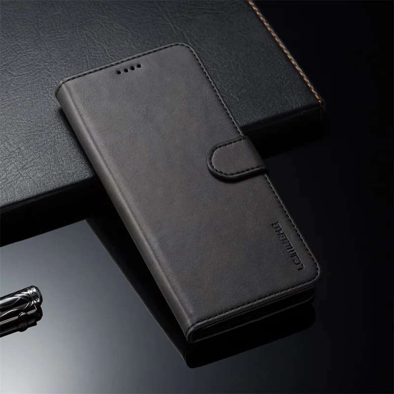 LC.IMEEKE Wallet Leather Stand Cover for Huawei Mate 20 Pro - Black