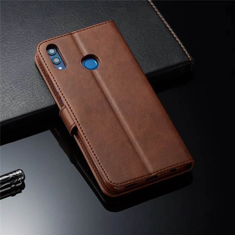 Lc. Imeeke Wallet Lederstand Hülle Für Huawei Honor 8x / Ehrenansicht 10 Lite - Kaffee