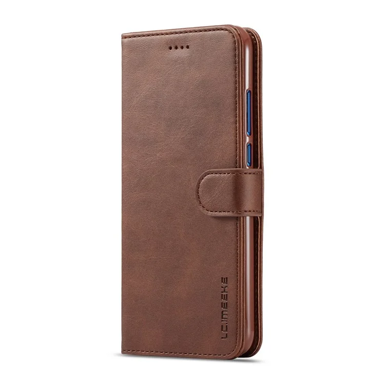 Lc. Imeeke Walllet en Cuir Case de Support Pour Huawei Honor 8X / Honneur Voir 10 Lite - Café