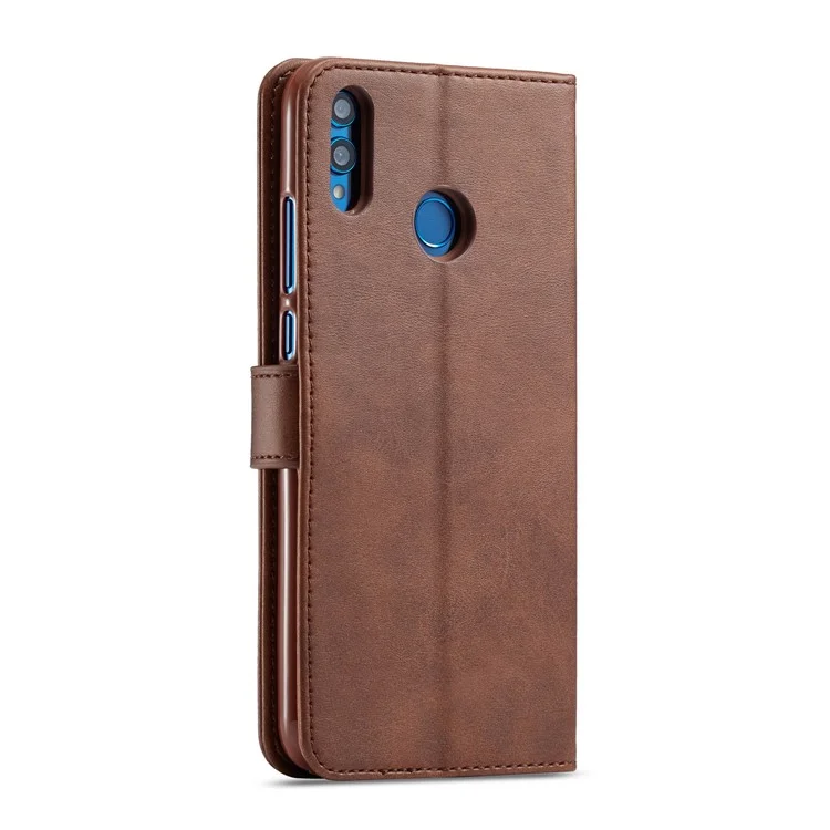 Lc. Imeeke Walllet en Cuir Case de Support Pour Huawei Honor 8X / Honneur Voir 10 Lite - Café