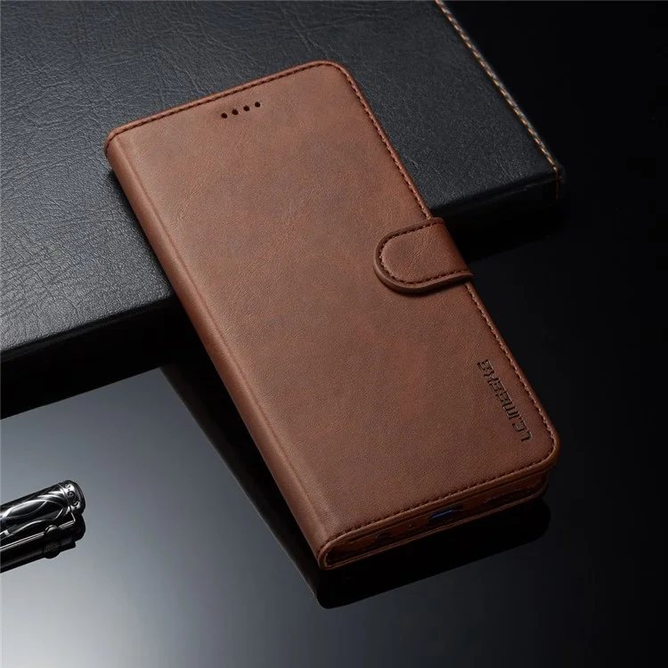 Lc. Imeeke Wallet Lederstand Hülle Für Huawei Honor 8x / Ehrenansicht 10 Lite - Kaffee