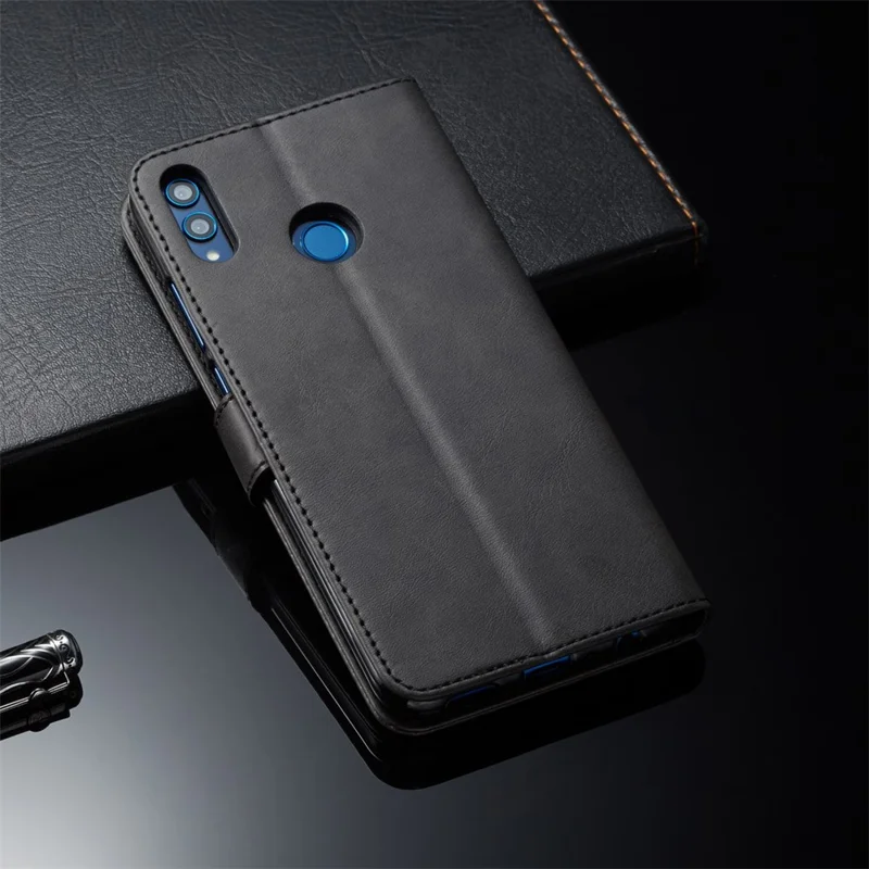 LC.IMEEKE Wallet Leather Stand Cover for Huawei Honor 8X / Honor View 10 Lite - Black