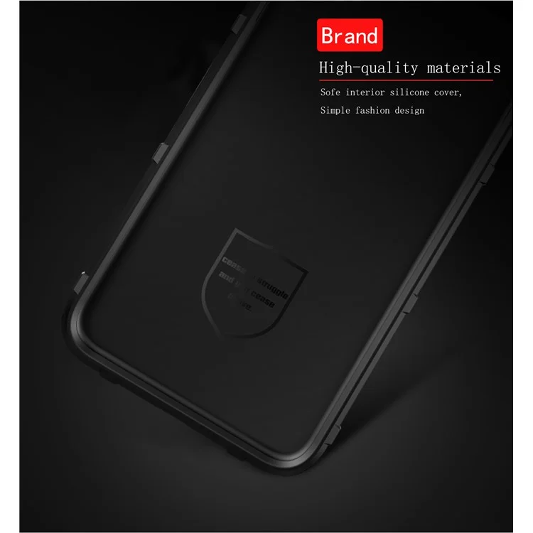 Textura de Cuadrícula Cuadrada Anti-shock Case de Teléfono TPU Suave Para Huawei Mate 20 X - Negro