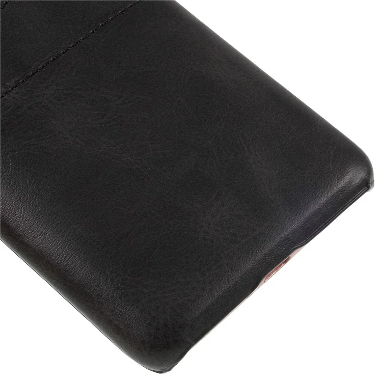 Funda de teléfono con carcasa de plástico recubierta de piel de poliuretano y dos ranuras para tarjetas para Huawei Mate 20 Pro - Negro