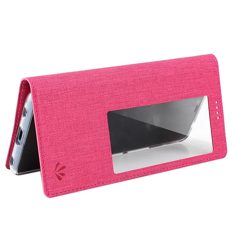 Vili DMX Vista de Ventana Cross Texture de Cuero Revestimiento Para Huawei Mate 20 - Rosa