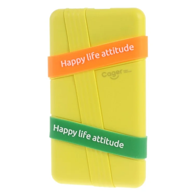 CAGER S3 6000mAh Dual USB Power Bank for iPhone iPad Samsung LG - Yellow