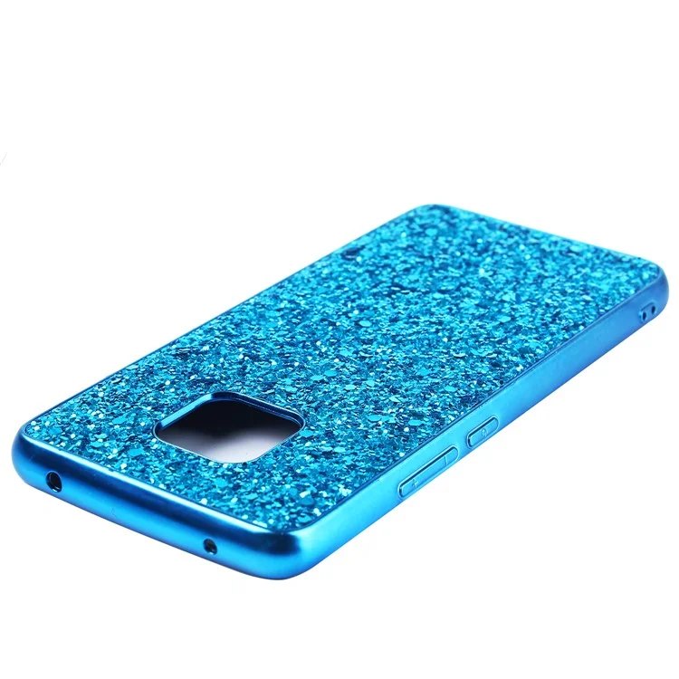 Electroplate Flash Powder PC + TPU Hybrid Mobile Mobile Basing Pour Huawei Mate 20 Pro - Bleu