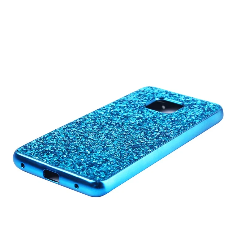 Electroplating Flash Powder PC + TPU Hybrid Mobile Casing for Huawei Mate 20 Pro - Blue