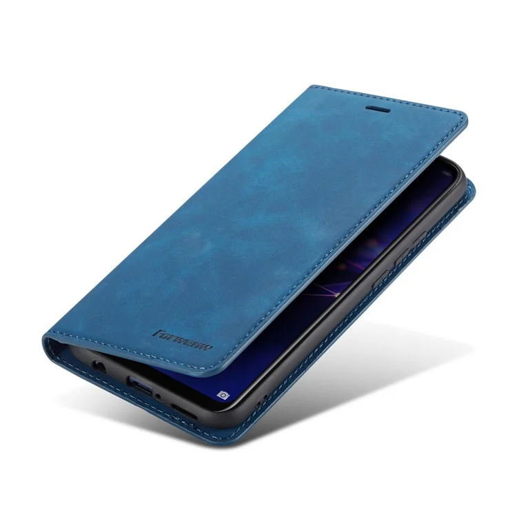 FORWENW Fantasy Series Stand Silky Touch Leather Wallet Case for Huawei Mate 20 Lite - Blue