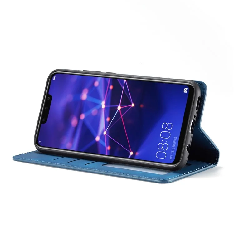 FORWENW Fantasy Series Stand Silky Touch Leather Wallet Case for Huawei Mate 20 Lite - Blue