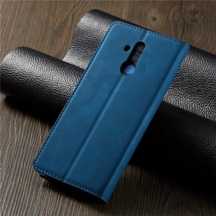 FORWENW Fantasy Series Stand Silky Touch Leather Wallet Case for Huawei Mate 20 Lite - Blue