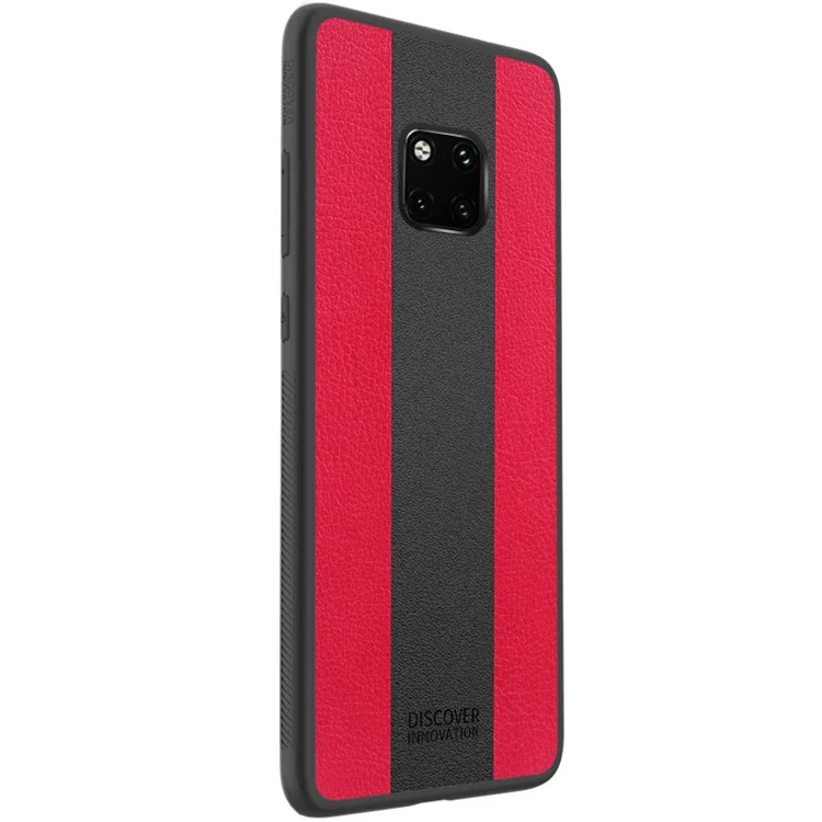 NILLKIN Racer Case para Huawei Mate 20 Pro Recubierto de Cuero PU PC TPU Combo Carcasa de Teléfono - Rojo