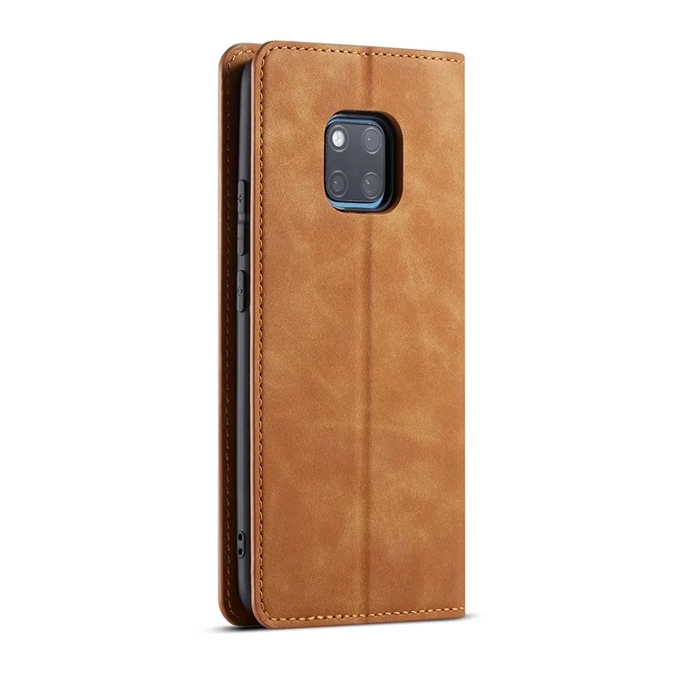 Forwenw Fantasy Série Auto-Absorbé Touch Silky Touch Portefeuille Porte-monnaie Pour Huawei Mate 20 Pro - Marron