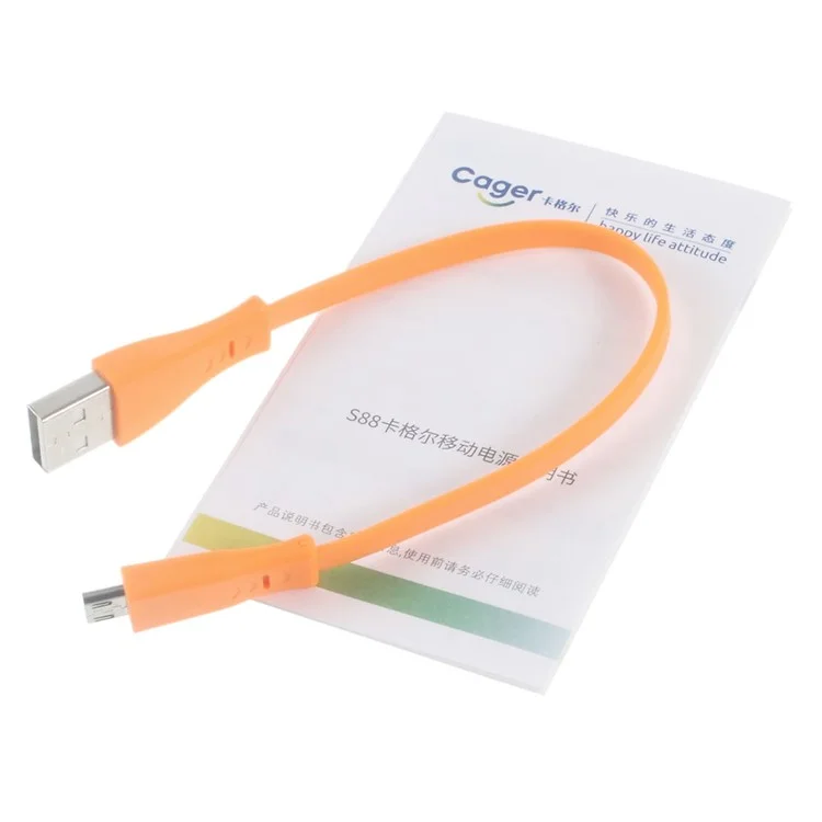 CAGER S88 6000mAh External Power Bank for iPhone iPad Samsung LG - White