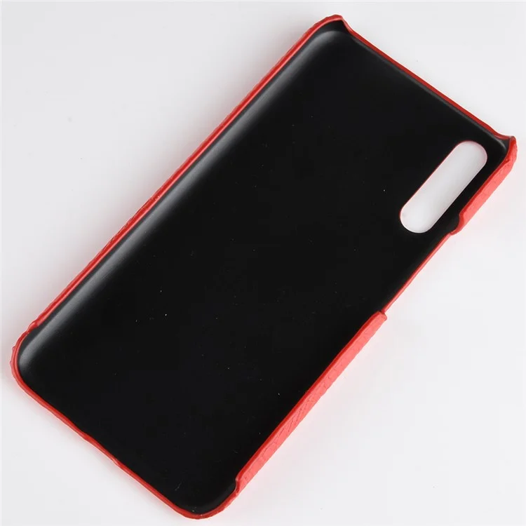 Crocodile Texture PU le Cuir Enduit de Téléphone PC Téléphone Pour Huawei P30 - Rouge