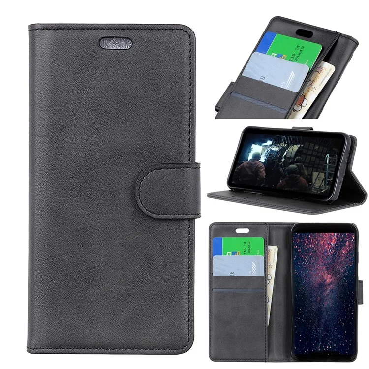 Für Huawei P30 Pro Matte PU Leder Brieftasche Magnetic Protective Case - Schwarz