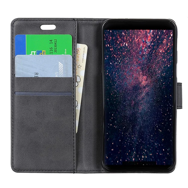 Für Huawei P30 Pro Matte PU Leder Brieftasche Magnetic Protective Case - Schwarz
