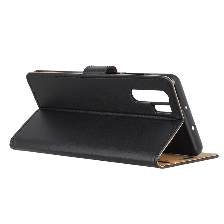 Ledergeldbörse Stand Case für Huawei P30 Pro - Schwarz