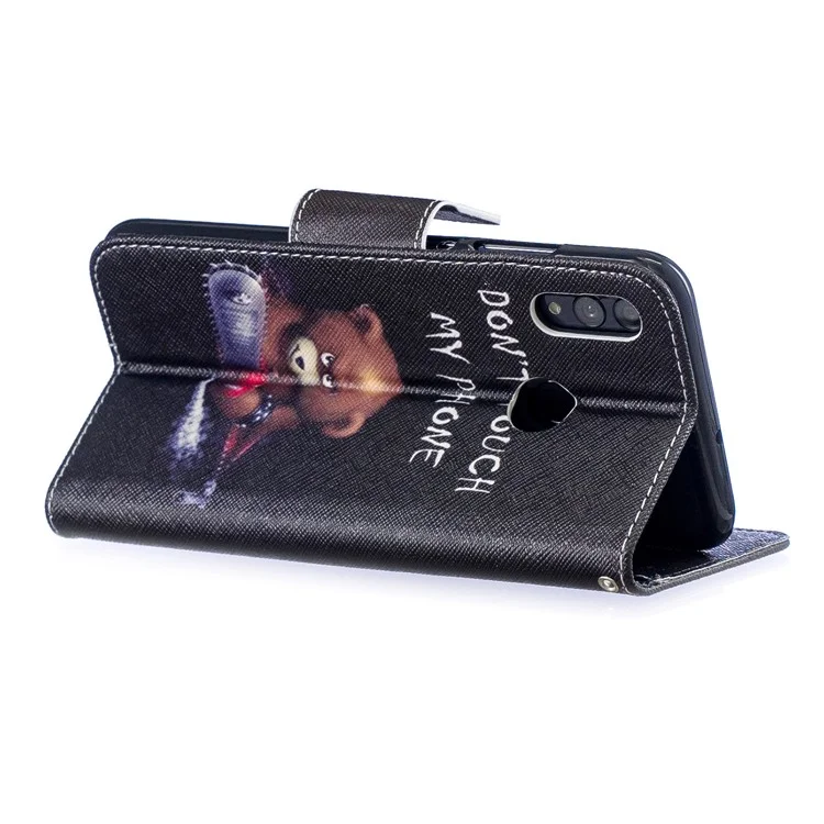 Pattern Printing PU Leather Flip Cover for Huawei P Smart (2019) / Honor 10 Lite - Bear And Its Warnings