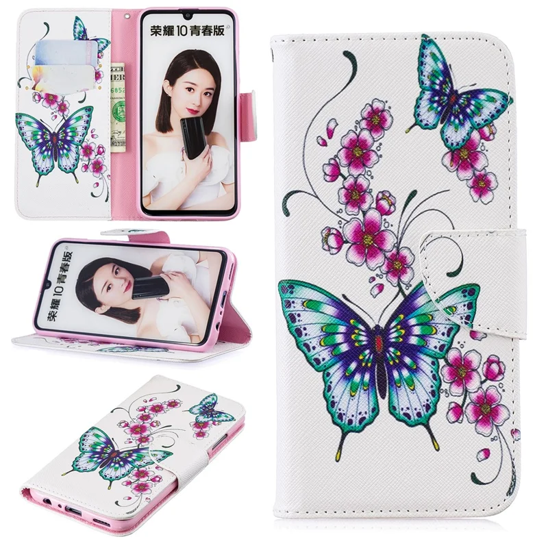 Compatibile Cover con Honor 10 Lite/Huawei P Smart 2019,Premium Pelle PU Portafoglio Flip Libro Custodia Cover per Huawei P Smart 2019 [Protezione Completa] (Blu