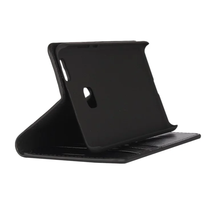 Crazy Horse Wallet Stand Genuine Leather Case for Huawei P9 Lite - Black