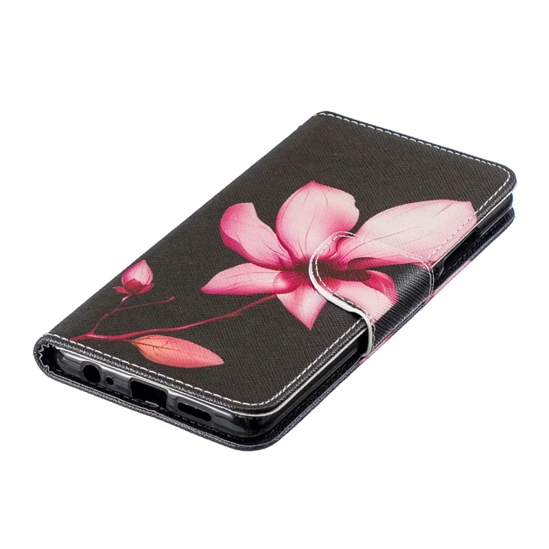 Pattern Printing PU Leather Protection Shell for Huawei P30 - Flower Pattern